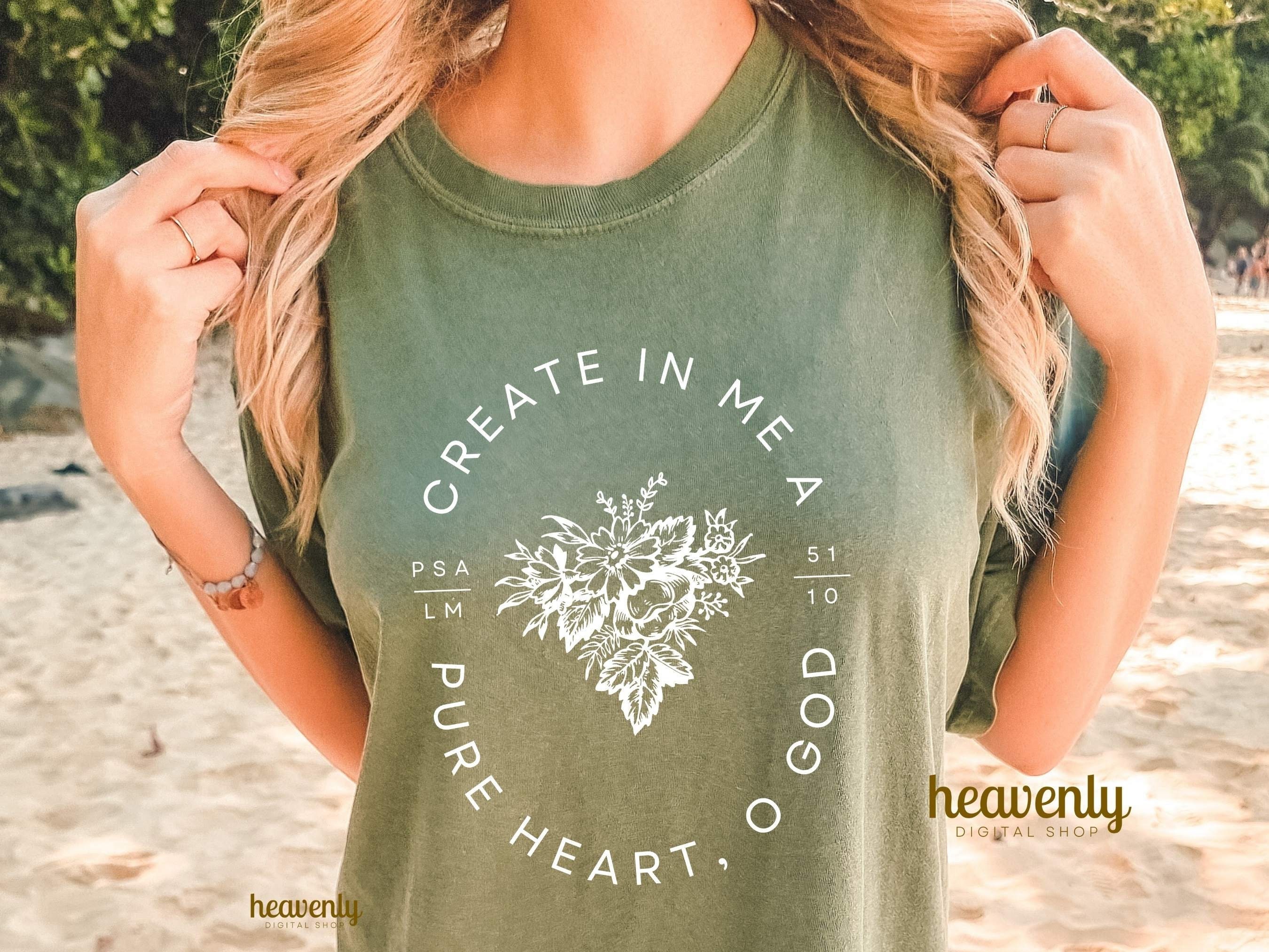 Create in Me A Pure Heart SVG Christian PNG Faith Sublimation, Jesus T ...