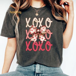 Xoxo png coquette bow png Valentijnsdag png sublimatieontwerp, vintage hartenstrik png, trending png populaire girly png DTF digitale download