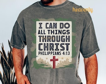 Christian Mens Shirt PNG Jesus Sublimation Design, Vintage Camo Graphics Png, Religious Easter Png, Cross Training, Fathers Day PNG Download