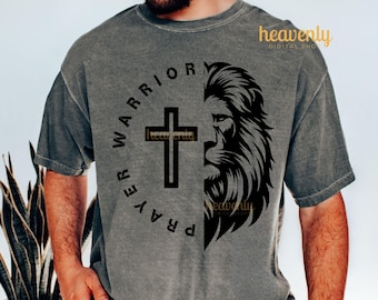 Christian SVG Jesus PNG Christian Shirt Mens Png Sublimation Design Religious Svg Easter Lion Clipart Prayer Warrior DTF Digital Download