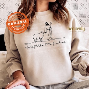 Christelijke Svg verloren schapen Jezus PNG-sublimatieontwerp The Lord Is My Shepherd gesneden bestand hij verliet de 99 om me te vinden geloof DTF digitale download