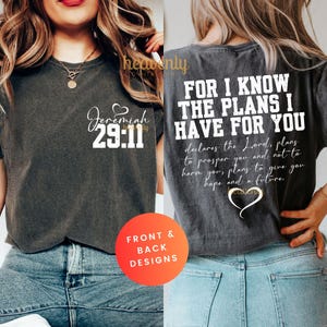 Porque sé los planes que tengo para ti PNG Diseños de sublimación cristiana Diseños de camisas con versículos bíblicos DTF Transferencias Camisa de Jesús Descarga digital