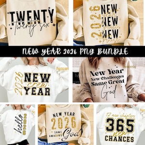 Hallo 2026 nieuwjaar png-bundel, christelijke png-bundel, Jezus png-sublimatiebundel, bijbelvers png, zelfde geweldige God Faith-shirt png-ontwerp
