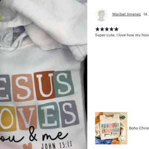 Boho kristen PNG Jesus PNG sublimeringsdesign Jesus älskar dig och mig PNG bibelvers skjorta religiös PNG kyrkläger T-shirt DTF nedladdning bild 3