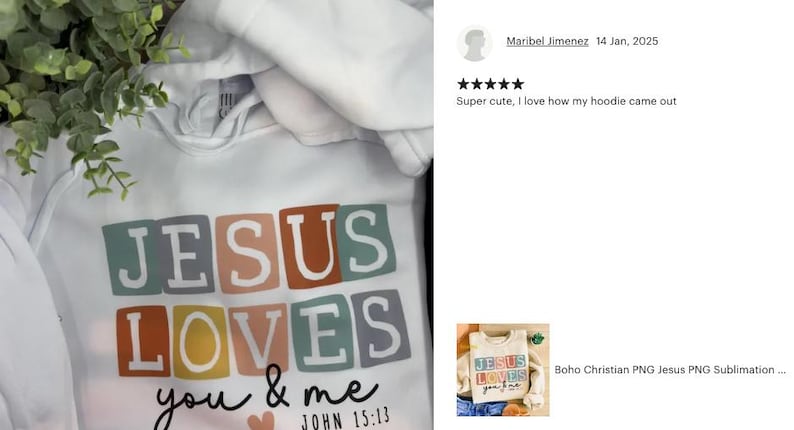 Boho kristen PNG Jesus PNG sublimeringsdesign Jesus älskar dig och mig PNG bibelvers skjorta religiös PNG kyrkläger T-shirt DTF nedladdning bild 3