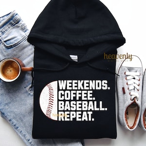 Baseball PNG Sublimationsentwurf Wochenende Kaffee Baseball-Wiederholung PNG Baseball Mama PNG Baller Mum Shirt Stolze Senior Baseball Mom Download