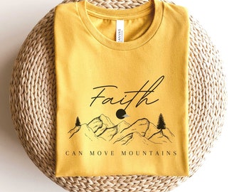 Faith can move mountains png, Christian png, Scripture PNG, Bible Verse PNG, Christian T-shirt design, Faith clipart, Religious Sublimation