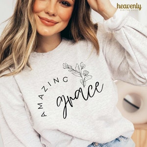 Amazing Grace svg PNG, sublimation chrétienne de fleurs délicates, conception de tshirt Bible télécharger des cliparts, Dieu svg, foi SVG, SVG religieux