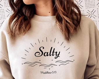 Salty SVG PNG, Matthew 5:13, Salt and Light Graphic Design for Tshirt, Christian Sublimation, Bible Verse digital downloads, Easter Clipart