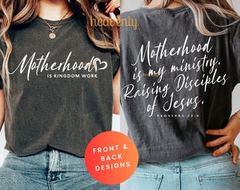 Motherhood Is My Ministry Svg Christian Mom PNG Faith Sublimation Design, Homeschool Mama Shirt Cut File, Crunchy Mommy Tshirt Download