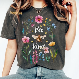 Bee Kind PNG choisir gentillesse Png sublimation chrétienne design rétro minimaliste être gentil chemise DTF inspiration transferts téléchargement numérique