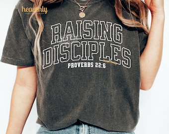 Raising Disciples SVG Christian Mom PNG Sublimation Design Homeschool Mama Motherhood Is My Ministry Jesus Father's Day Dad Shirt Cut File