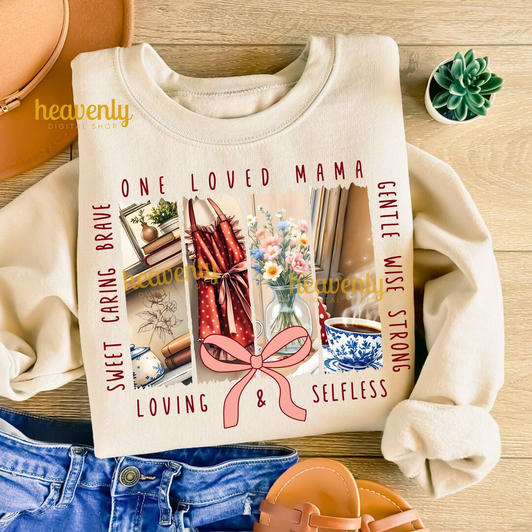 Happy Mother's Day Png, One Loved Mama Png Sublimation Design, She is ...