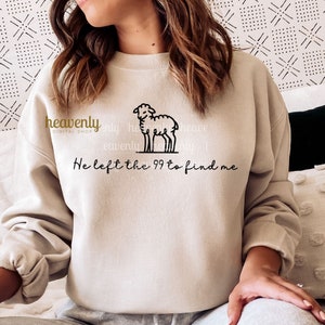 Oveja perdida cristiana Svg Dejó las 99 para encontrarme PNG Diseño de sublimación Lindo archivo de corte de cordero Camiseta basada en la fe Ropa de Jesús Niños religiosos