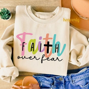 La foi sur la peur, conception chrétienne de sublimation Png, foi Png, verset de la Bible Png, Jésus Png, source d'inspiration Png, Png religieux, téléchargement numérique