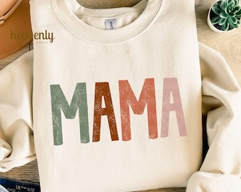 Diseño PNG para sublimación del Día de la Madre, PNG de Mamá Retro Boho, PNG de Mamá Vintage Moderna, PNG popular para camisetas (descarga digital instantánea)
