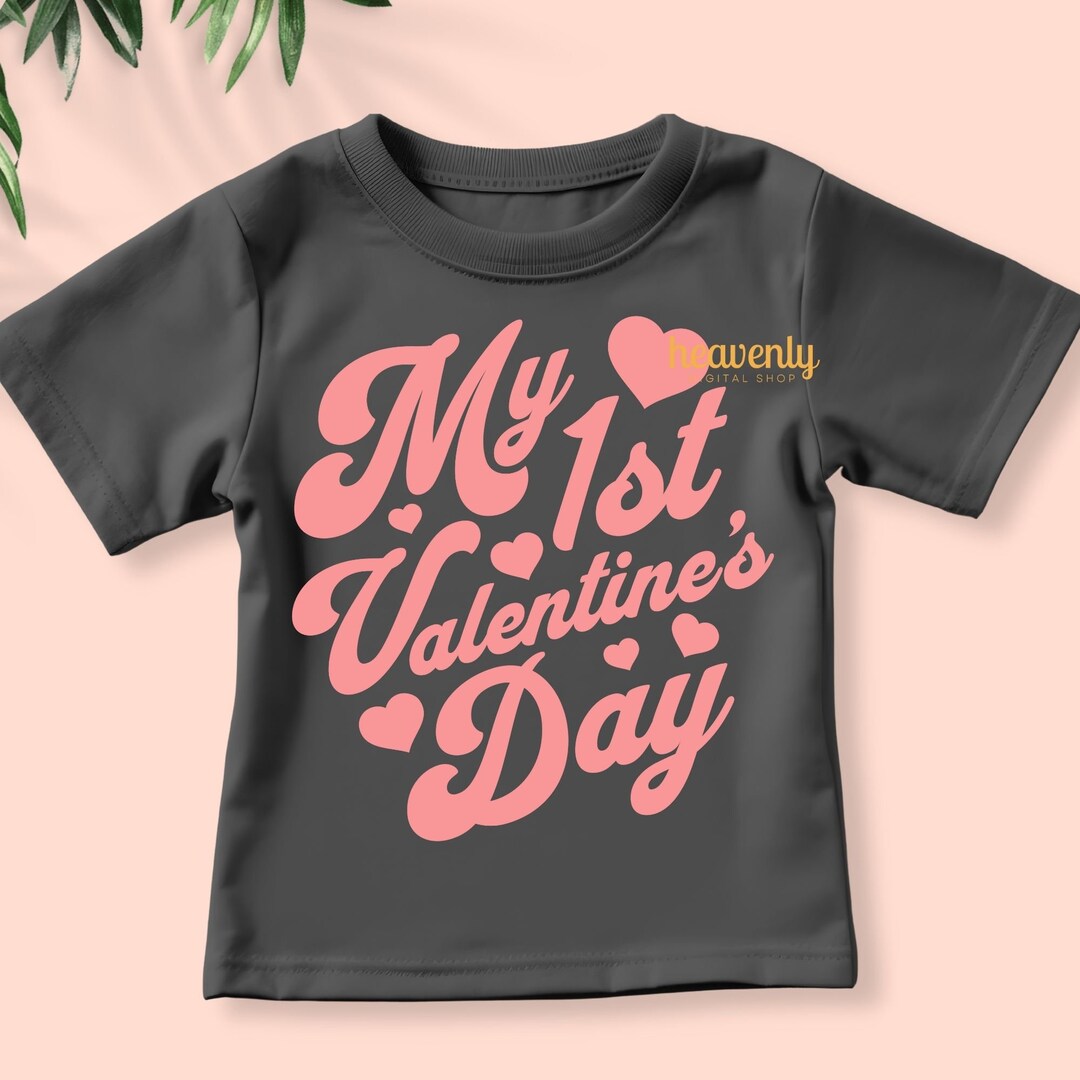 My First Valentine SVG Retro Baby 1st Valentine PNG Sublimation Design