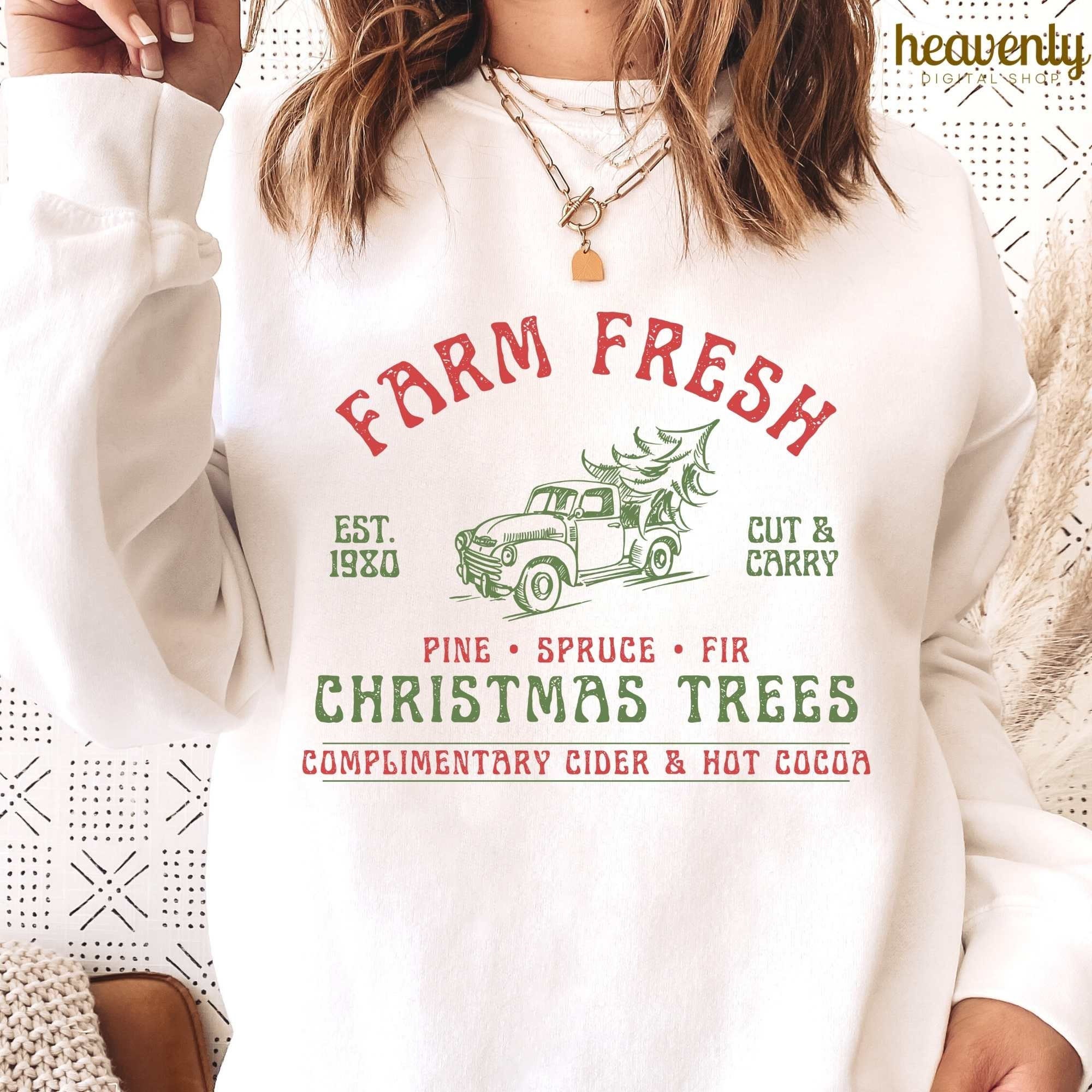 Christmas SVG png Christmas sublimation, Farm Fresh Christmas Trees SVG, Farm Truck Sublimation, Merry Christmas Vintage Truck Tshirt Design