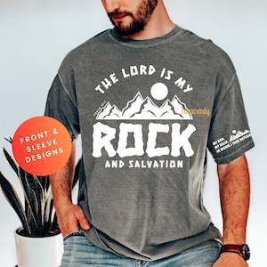 Christian Herren Shirt SVG Jesus PNG Sublimation Vintage Grafik Junge T-Shirt Design Religiöser Ostern Lord My Rock PNG Glaube basierend Vatertag
