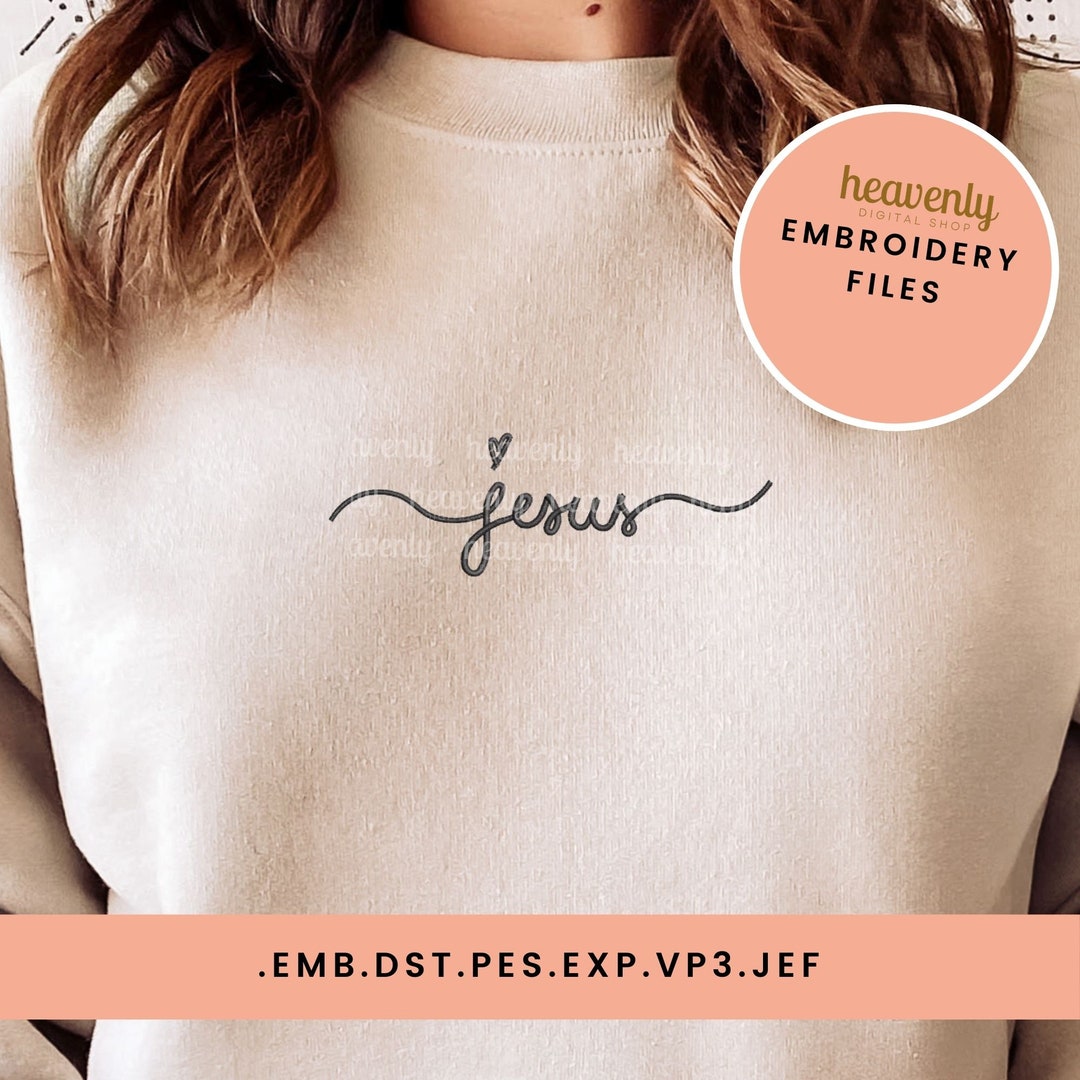 Christian Embroidery Machine Design Digitized File Jesus Loves You Dst ...