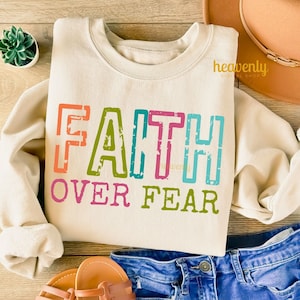 La foi sur la peur Christian Png design sublimation vintage, foi Png, verset de la Bible Jésus Png, source d'inspiration Png, religieux téléchargement numérique