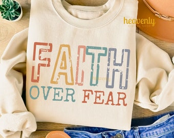 Faith Over Fear Christian Png Vintage Sublimation Design, Faith Png, Bible Verse Jesus Png, Inspirational Png, Religious Digital Download