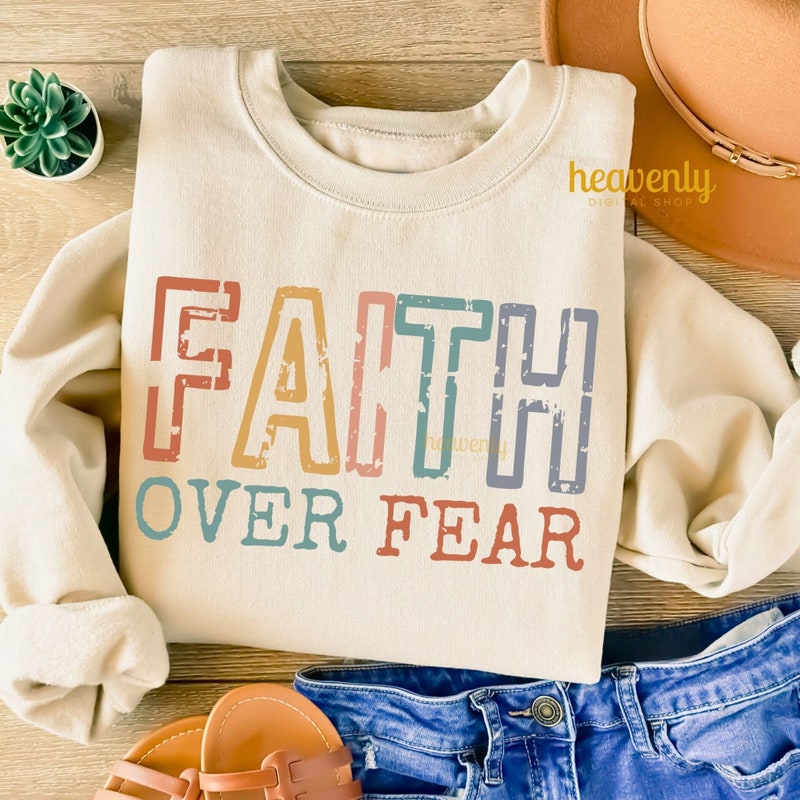 Inspirational “Faith Over Fear” Graphic Hoodie