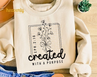 Bloemen Christelijk SVG, Jezus PNG Sublimatieontwerp, Geloof T-shirt SVG Snijbestand, Boho Wilde Bloemen SVG, Gemaakt met een Doel SVG Download
