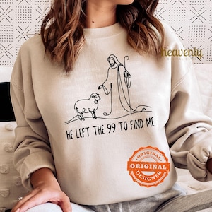 Christelijke Svg verloren schapen Jezus PNG-sublimatieontwerp The Lord Is My Shepherd gesneden bestand hij verliet de 99 om me te vinden geloof DTF digitale download