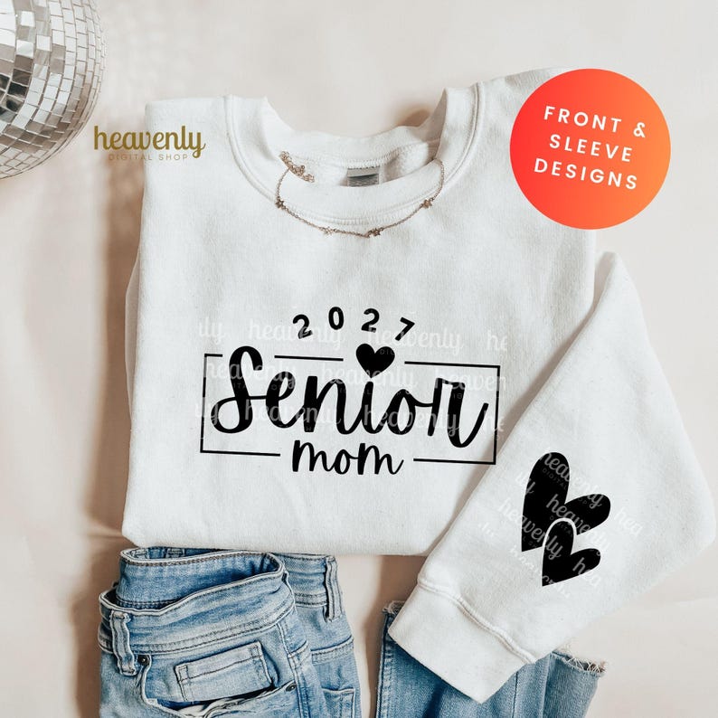 2027 Senior Mom SVG - Senior Mom 2027 PNG Sublimation Design, Class of 2027 Svg Cut Files, Graduate Proud Senior Graduation Party Decor image 5