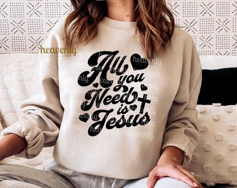 Christian Valentine Svg PNG Retro Easter Sublimation Bible Verse Shirt Design Download Cricut Cut File All You Need Is Jesus Pink Love Quote