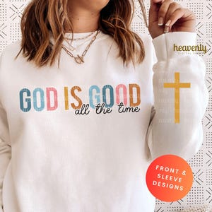 Christian SVG God Is Good All The Time PNG Sublimation Design Cross Svg For Christian Women Jesus Shirt Boho Bible Verse Instant Download