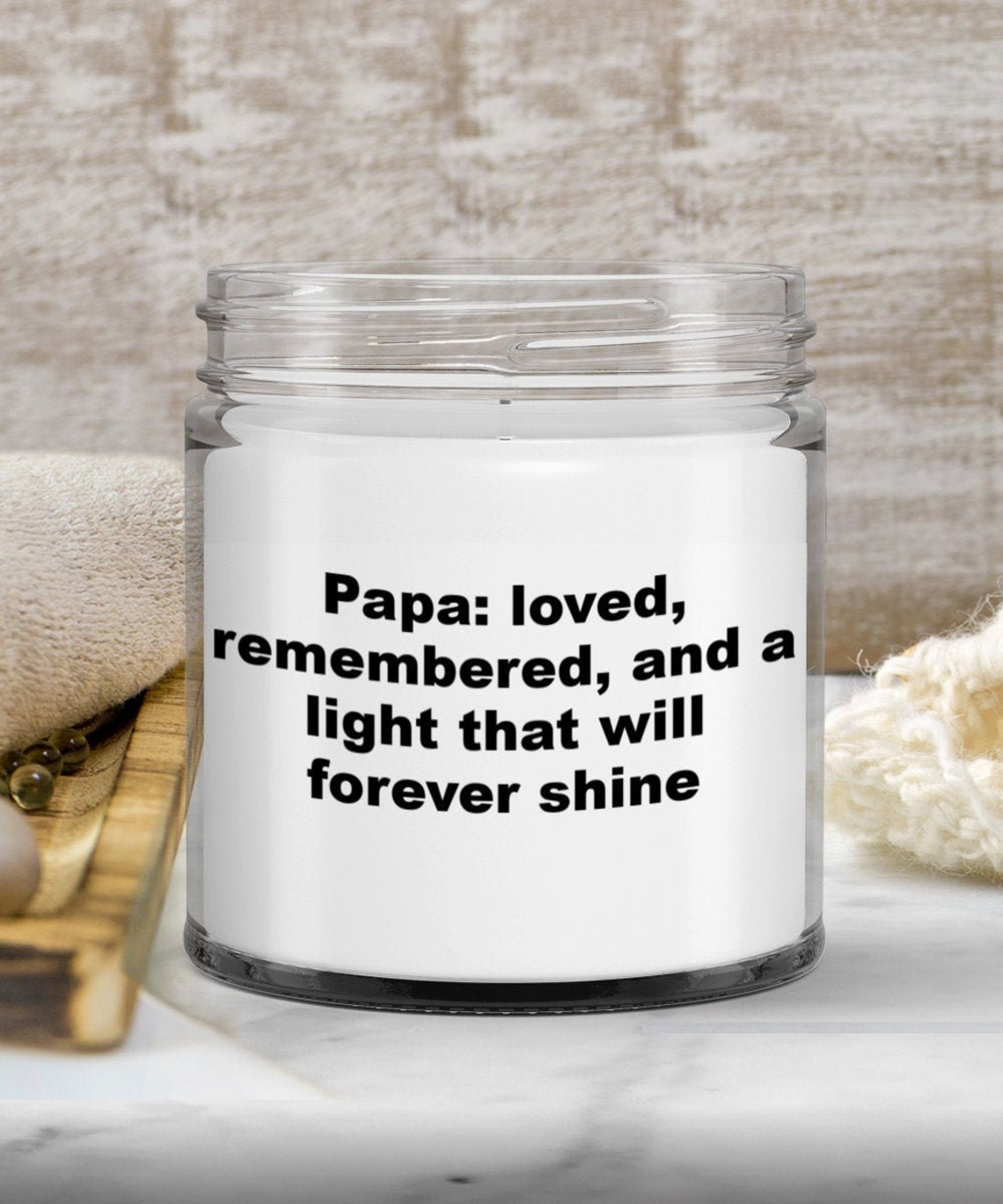 Memory Candle for Deceased Father Gift Idea for Sympathy Etsy