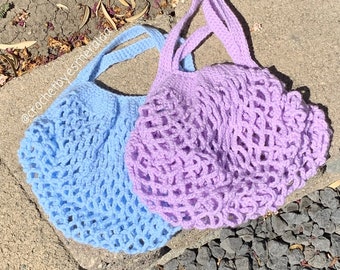 mesh market bag | handmade crochet accessory