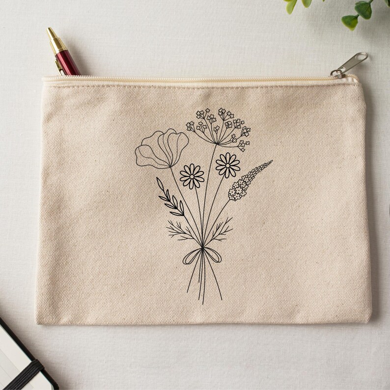 Wildflower Bouquet Hand Embroidery Pattern, Floral Embroidery PDF ...