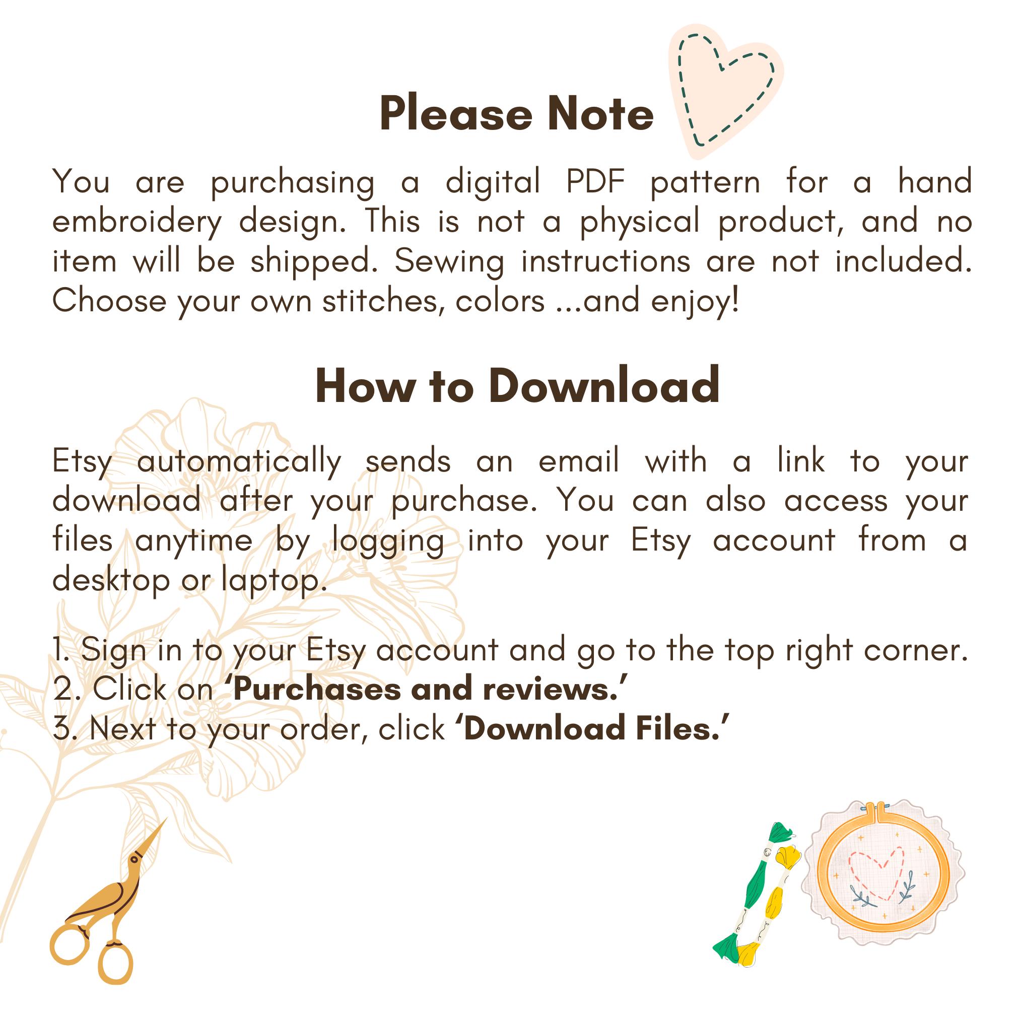 Custom Name Hand Embroidery Pattern PDF, Personalized Floral Wreath ...