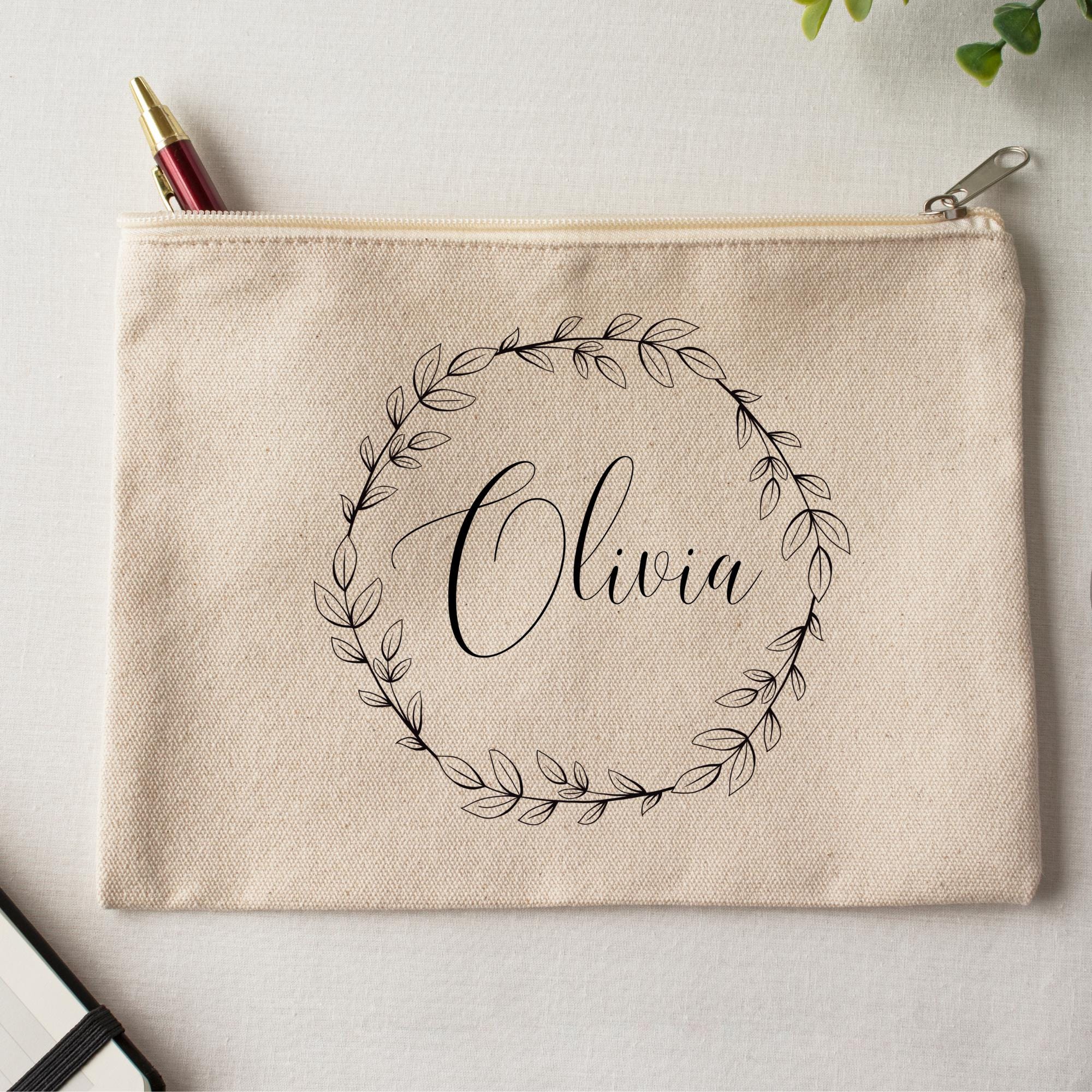 Custom Name Hand Embroidery Pattern PDF, Personalized Floral Wreath ...