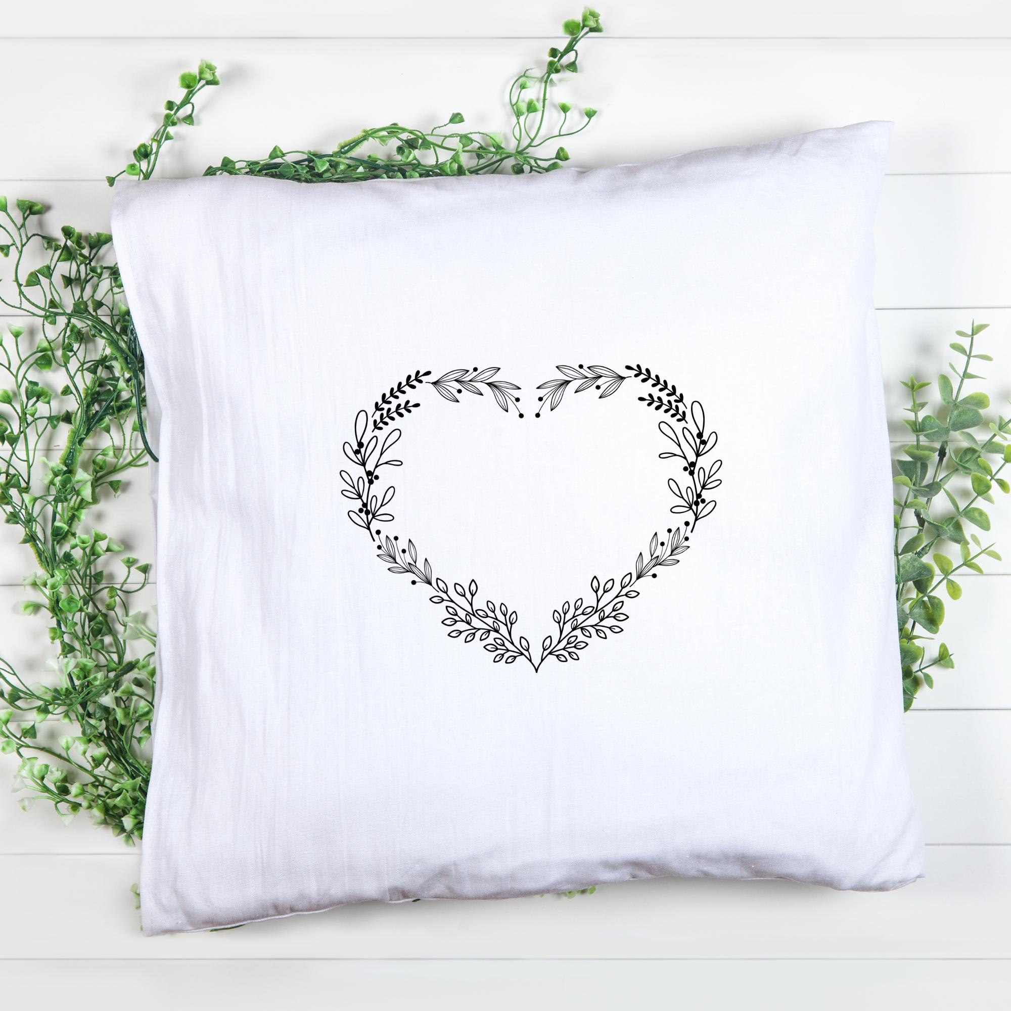 Floral Heart Frame Hand Embroidery Pattern Set | Flower Heart Shape ...