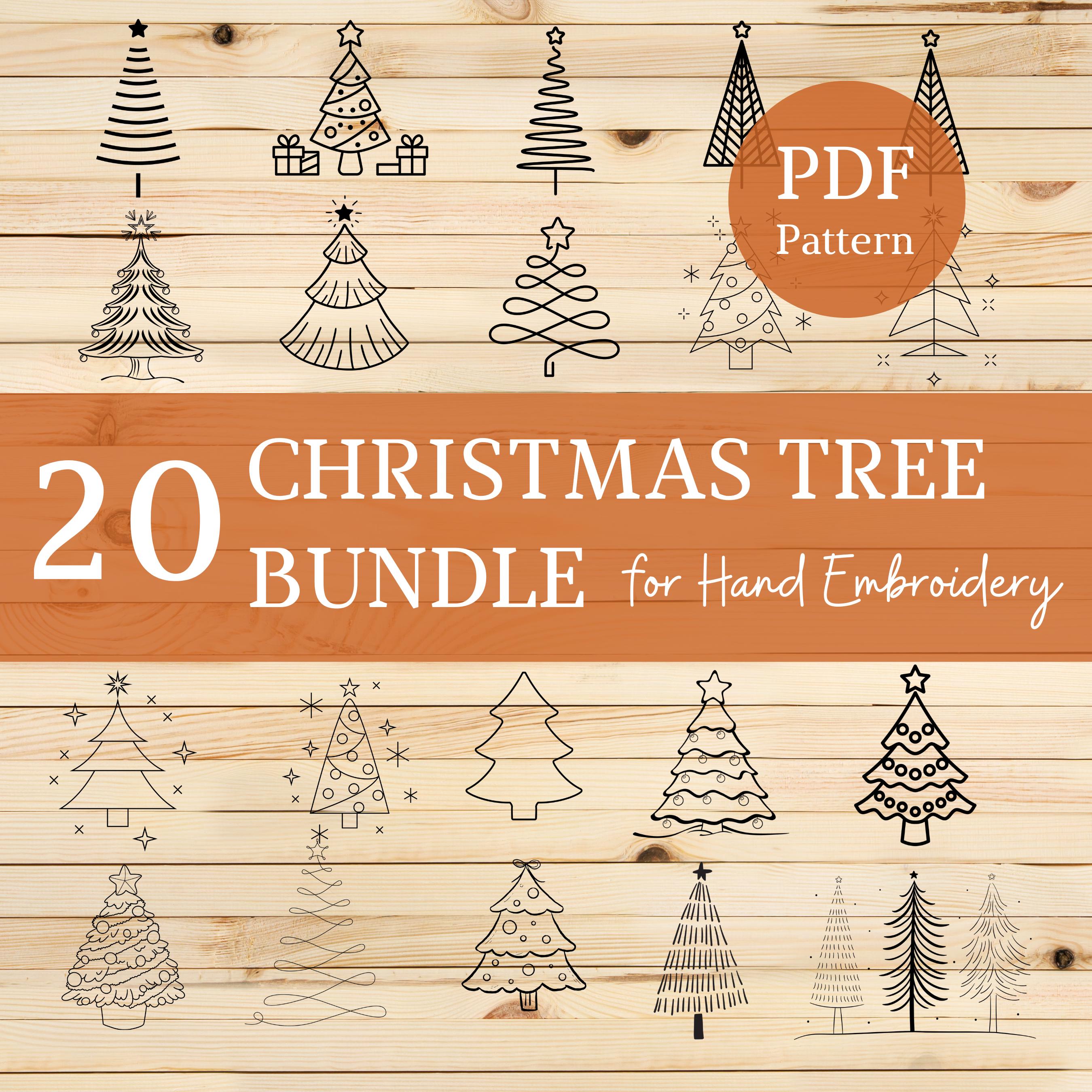 Christmas Tree Hand Embroidery Pattern Bundle (PDF Pattern) - Etsy