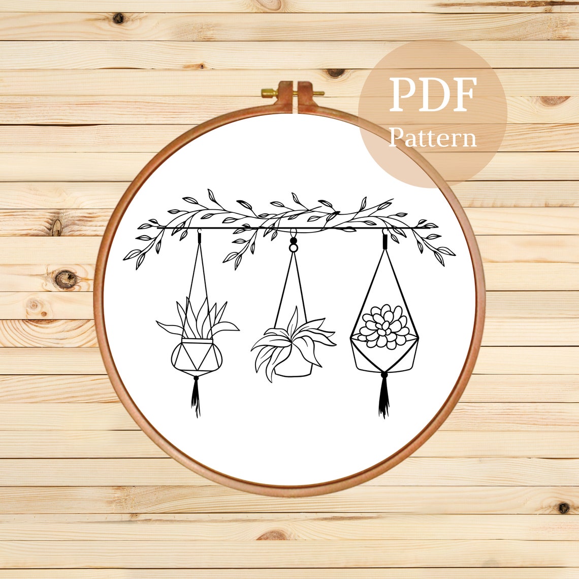 House Plants Hand Embroidery Pattern, Instant Download PDF Pattern ...