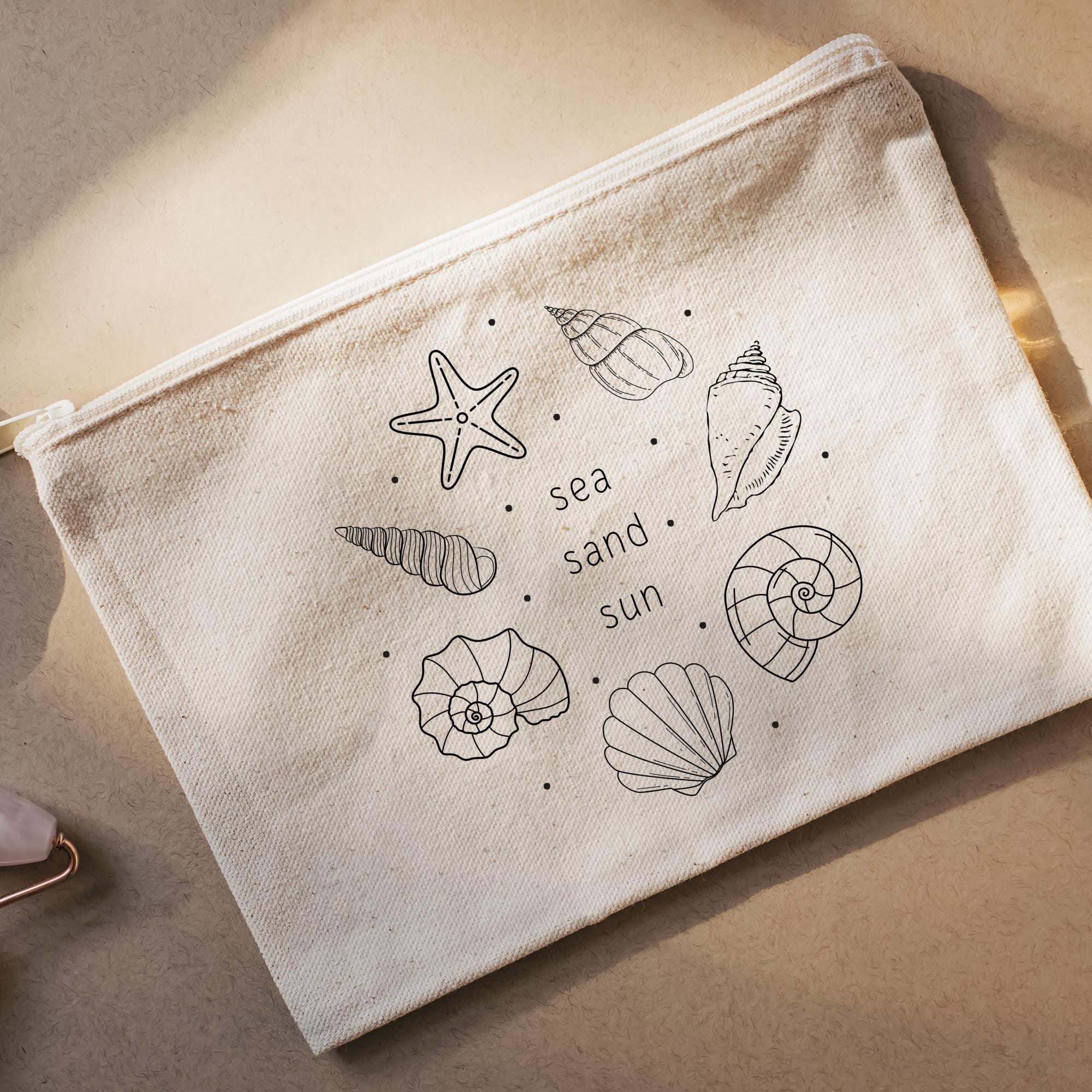 Beach Hand Embroidery Pattern: Seashells, Starfish, Ocean (PDF Pattern ...