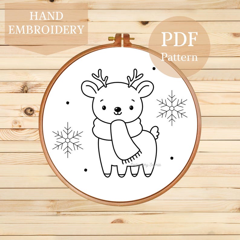 Sticking Patterns.pdf Rentier-Handstickerei-Muster PDF | Weihnachts Design | Stickdatei ...