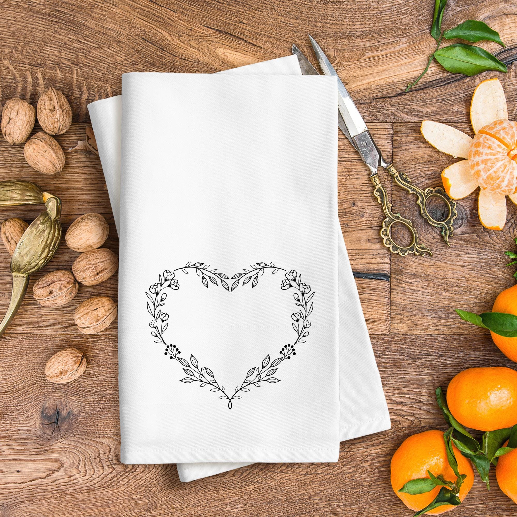Floral Heart Frame Hand Embroidery Pattern Set | Flower Heart Shape ...