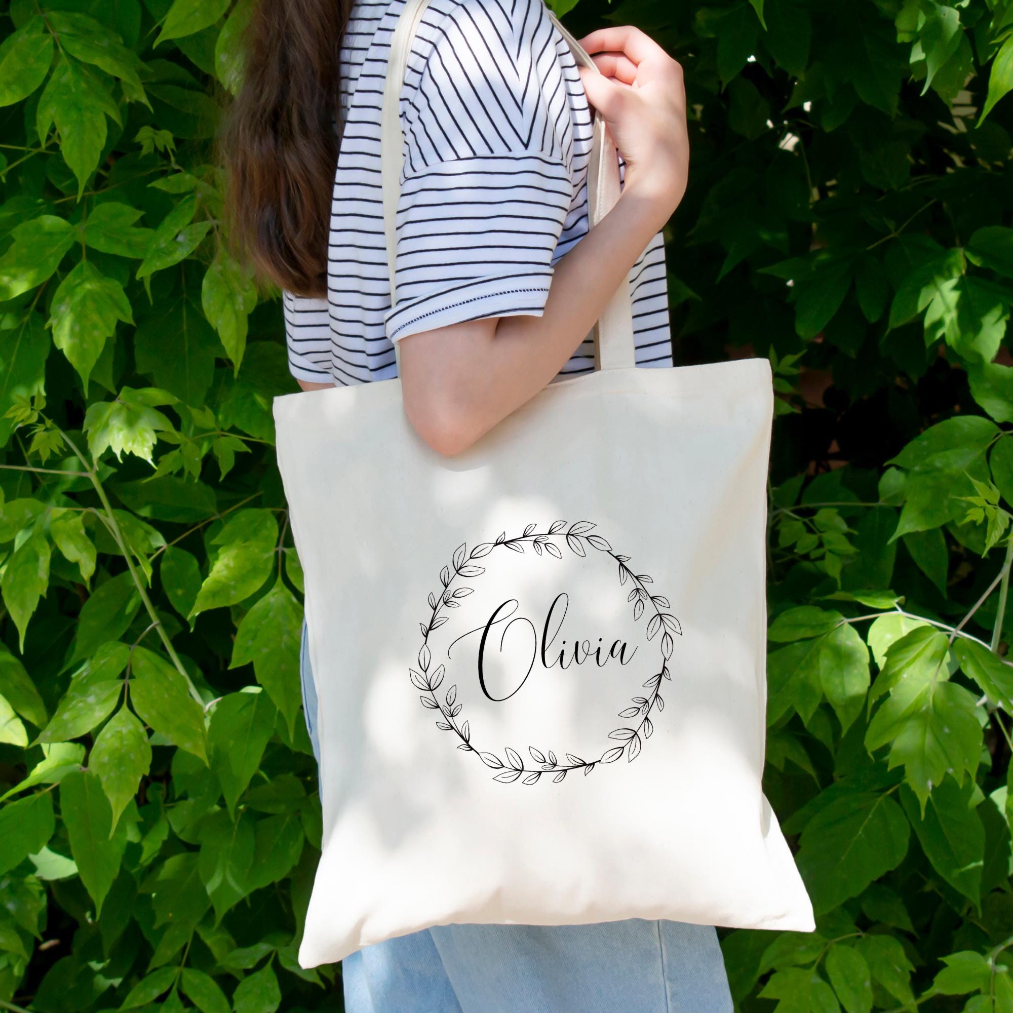 Custom Name Hand Embroidery Pattern PDF, Personalized Floral Wreath ...