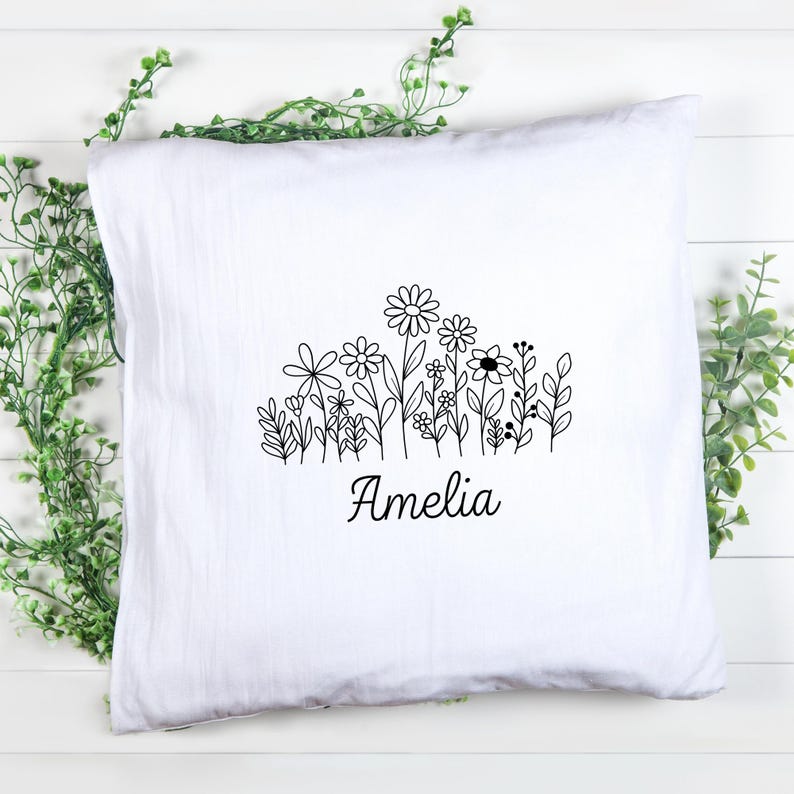 Personalized Floral Name Hand Embroidery Pattern, Custom Design ...