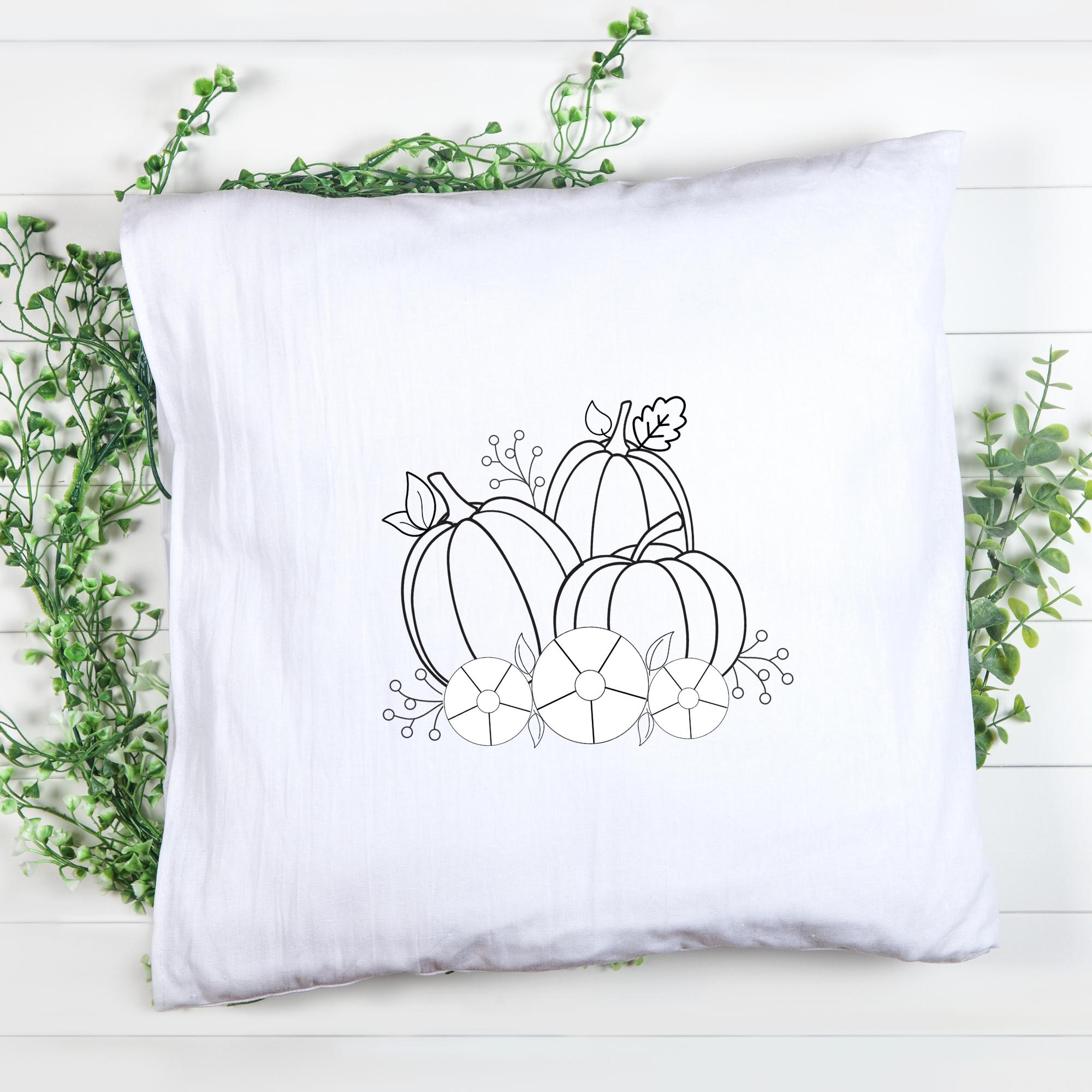 Pumpkin Hand Embroidery Pattern: Autumn Floral Design (PDF Pattern) - Etsy