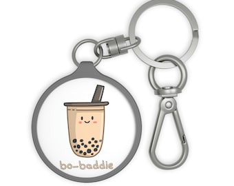 Boba Keychain, Bo-baddie, Boba Tea Keychain, Anime, Kawaii Charm, Cup, Keyring