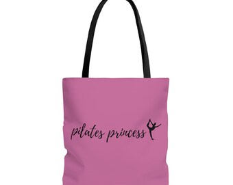 Pilates Princess Tote Bag, Gym Bag, Workout, Yoga, Gift for Pilates Instructor, Minimalist