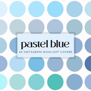 Ig Highlight Covers Icons Pastel Blue - Solid Color Instagram Story Covers - Solid Blue Tone IG Highlight - Neutral Muted Blue Ig Icons