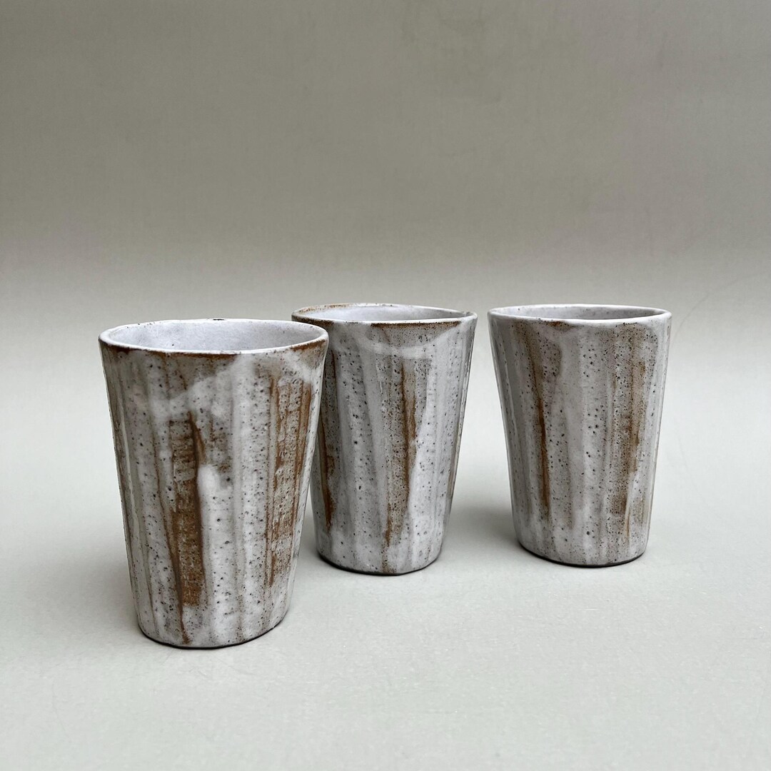 Handmade Rustic Stoneware Tumblers – Perfect Cups for Hot or Cold ...